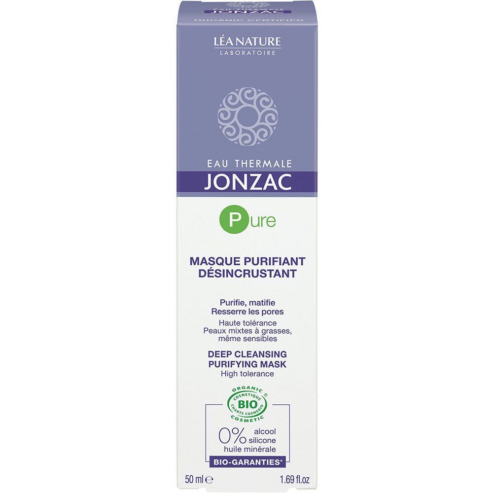 Jonzac Masque Purifiant Nettoyant Profond Bio Peaux Mixtes à Grasses