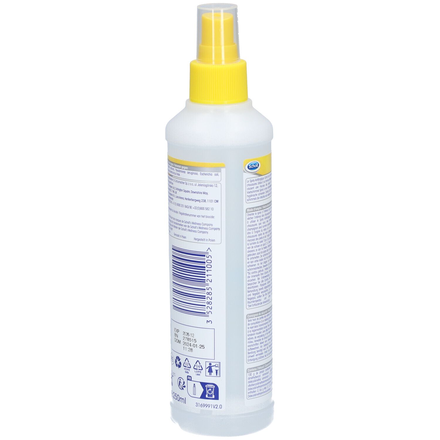 SCHOLL SPR ANTIFONGIQUE 250ML