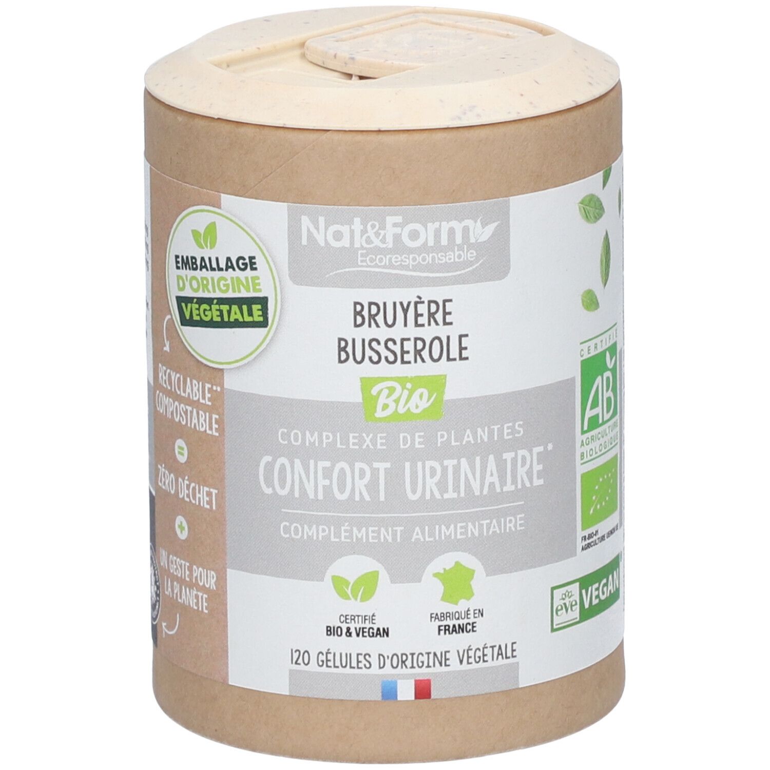 Nat&Form Bruyère Busserole Bio en gélules