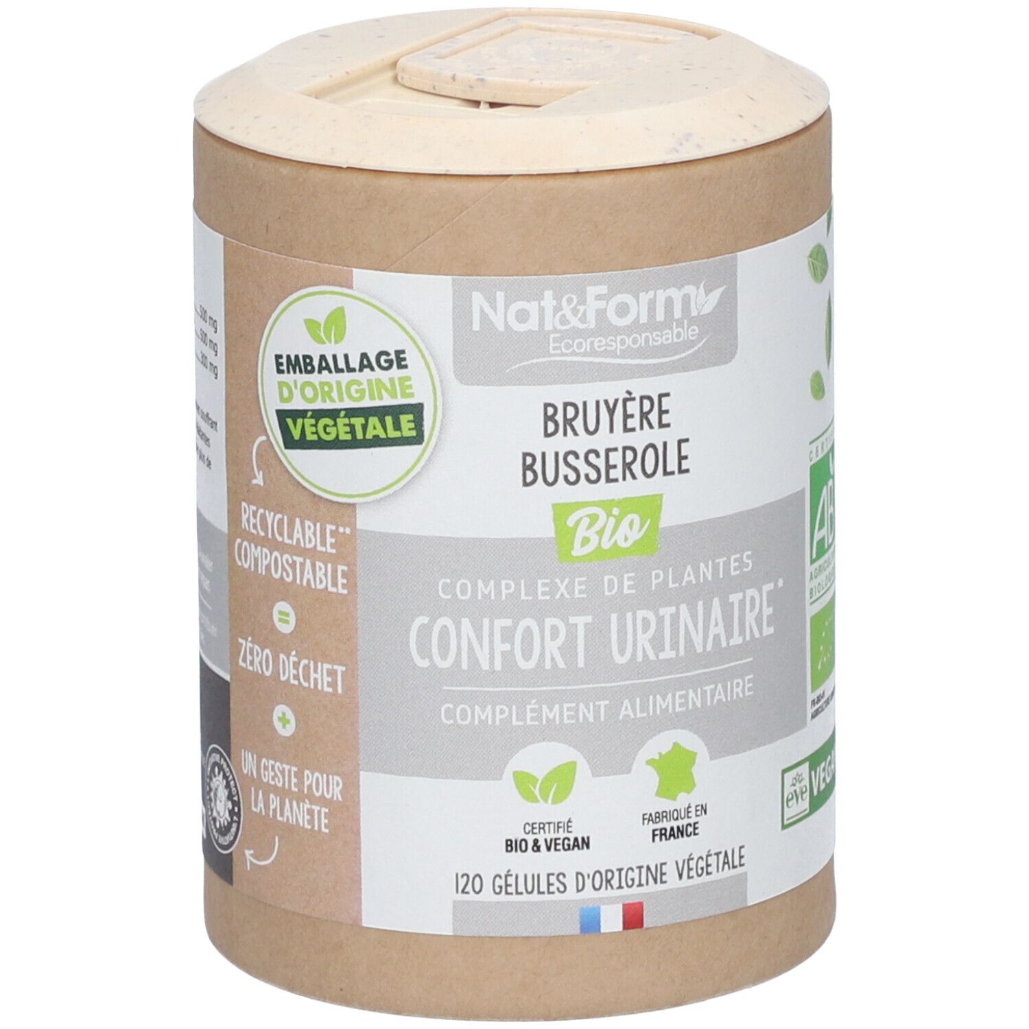 Nat&Form Bruyère Busserole Bio en gélules