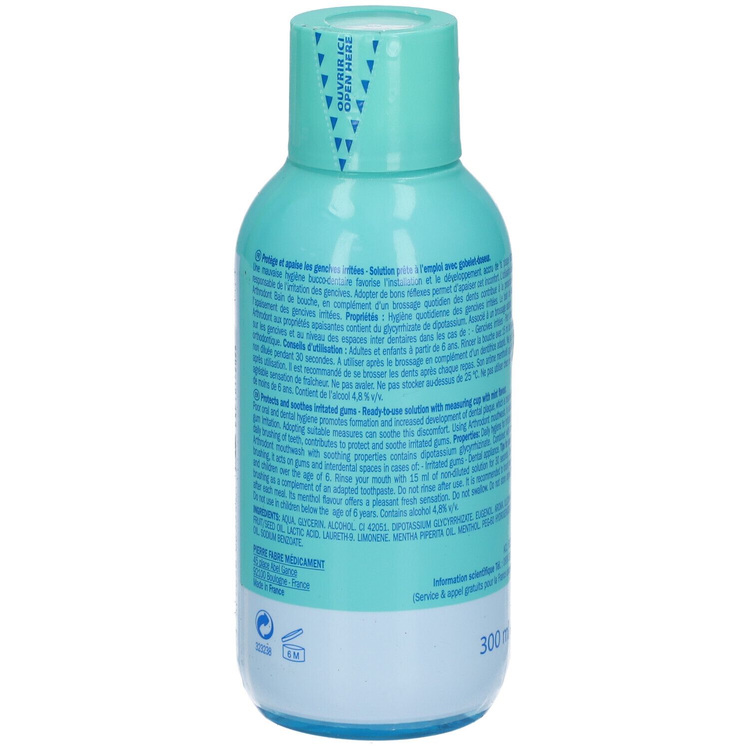Arthrodont Bain de bouche Gencives sensibles Arôme menthe