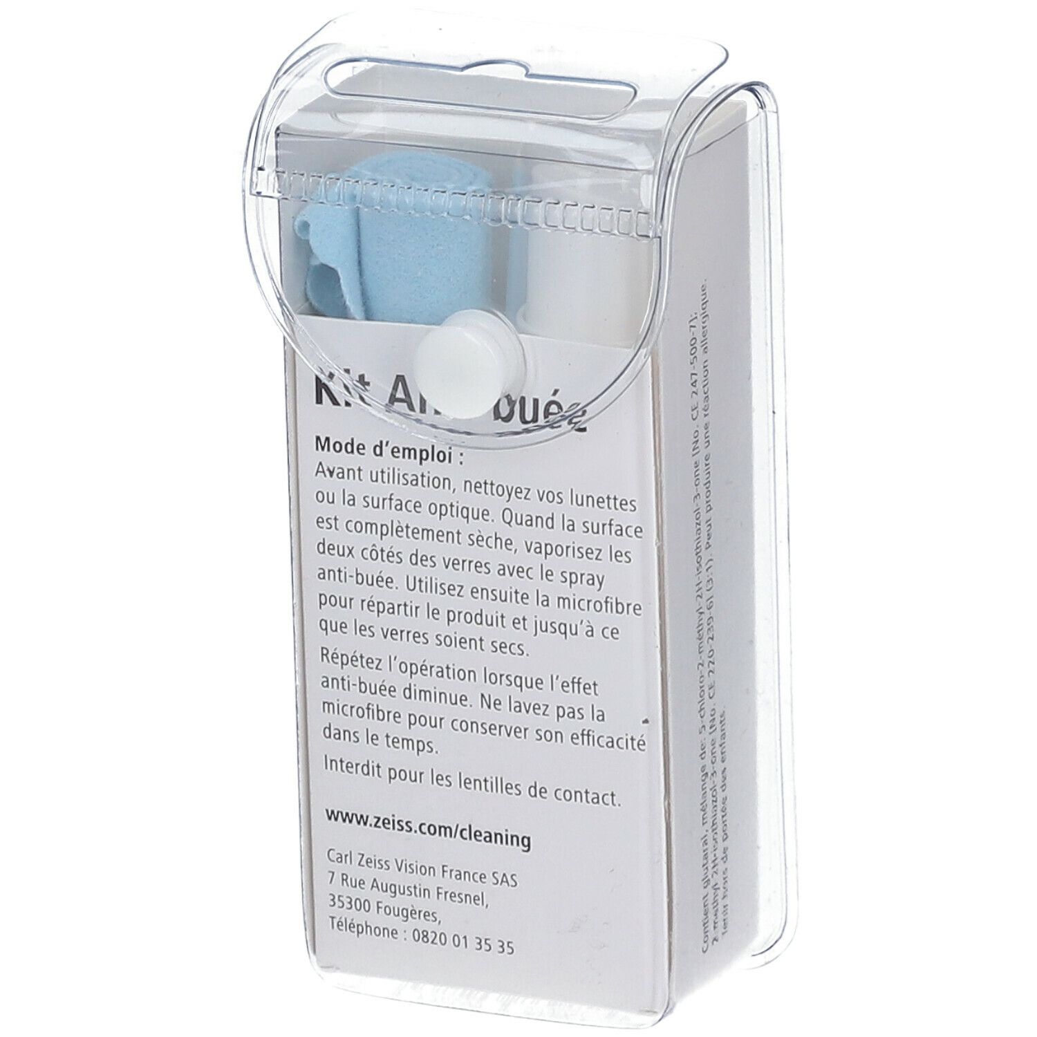 ZEISS Kit Anti-buée Spray + Chiffon Microfibre