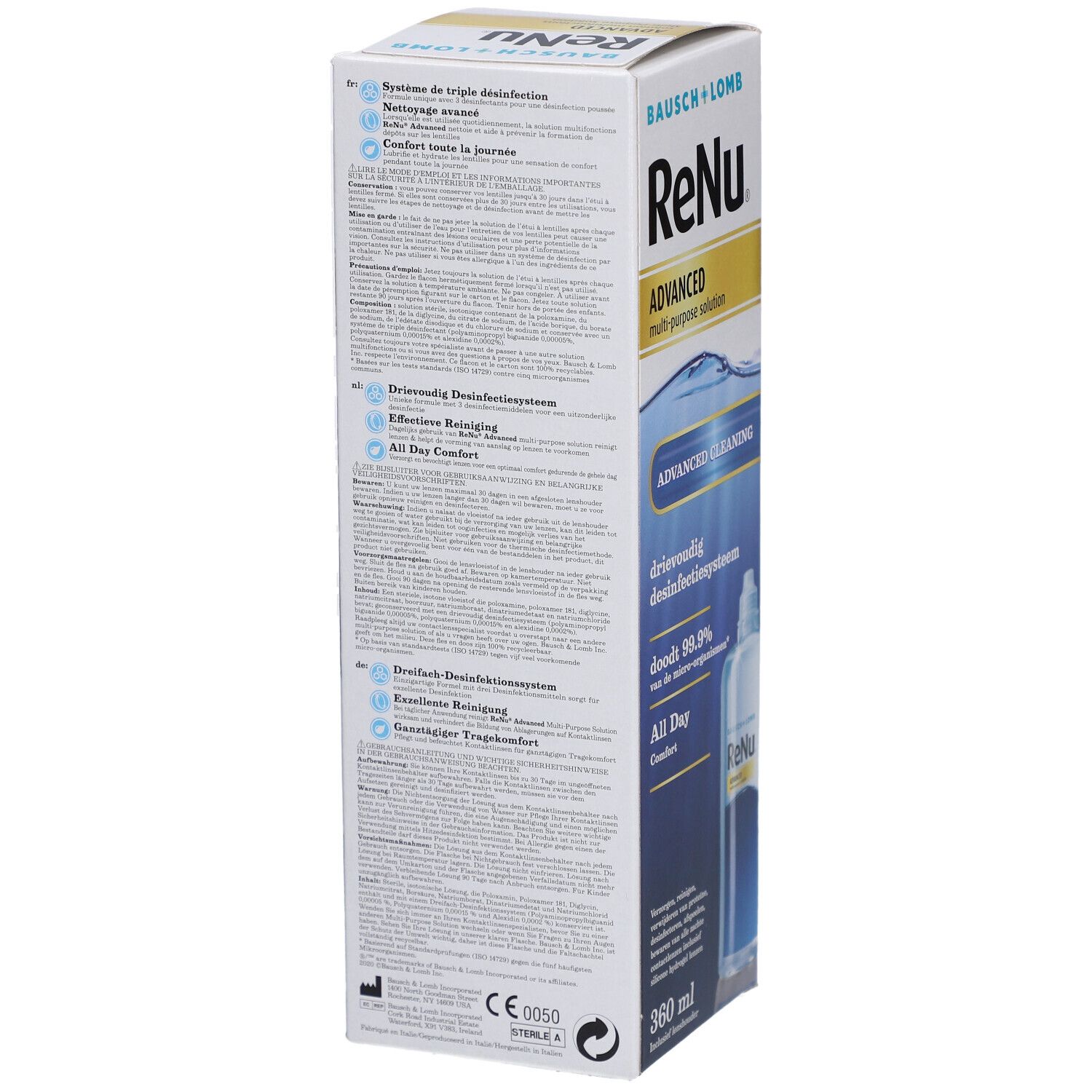 ReNu Advanced Solution Multifonctions Lentilles de Contact Souples 360ml