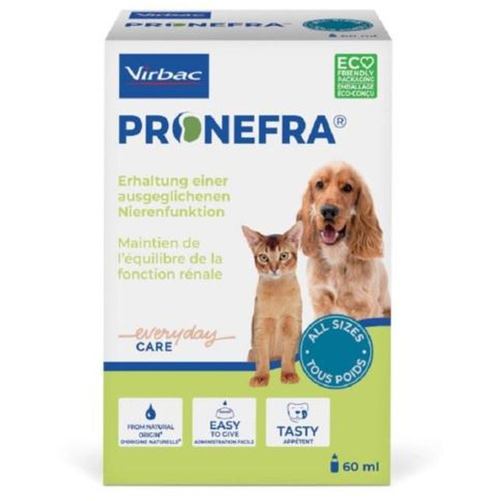 PRONEFRA - Suspension orale appétente, aliment complémentaire pour chien et chat.  - 180 m