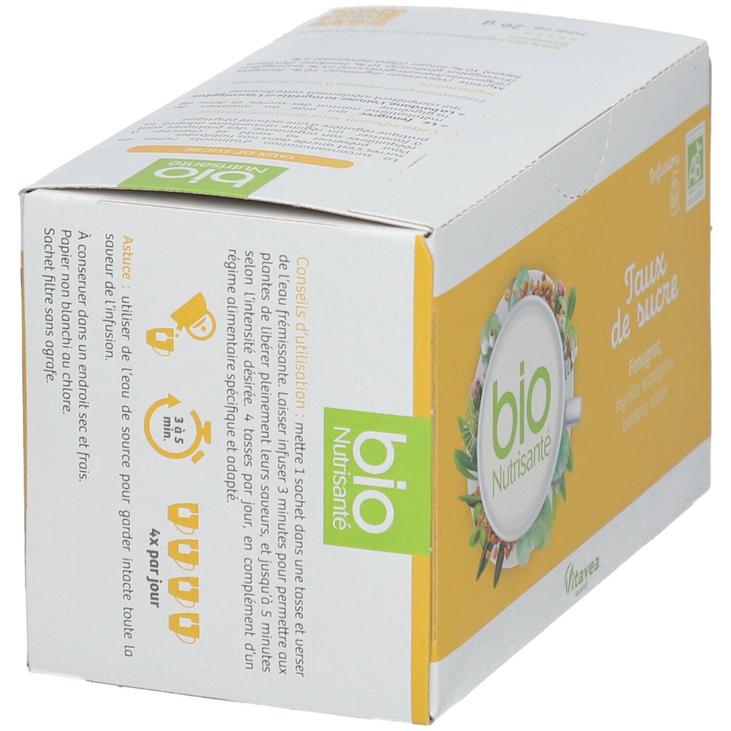 Nutrisanté Infusion Bio Régulation des Sucres 20 Sachets