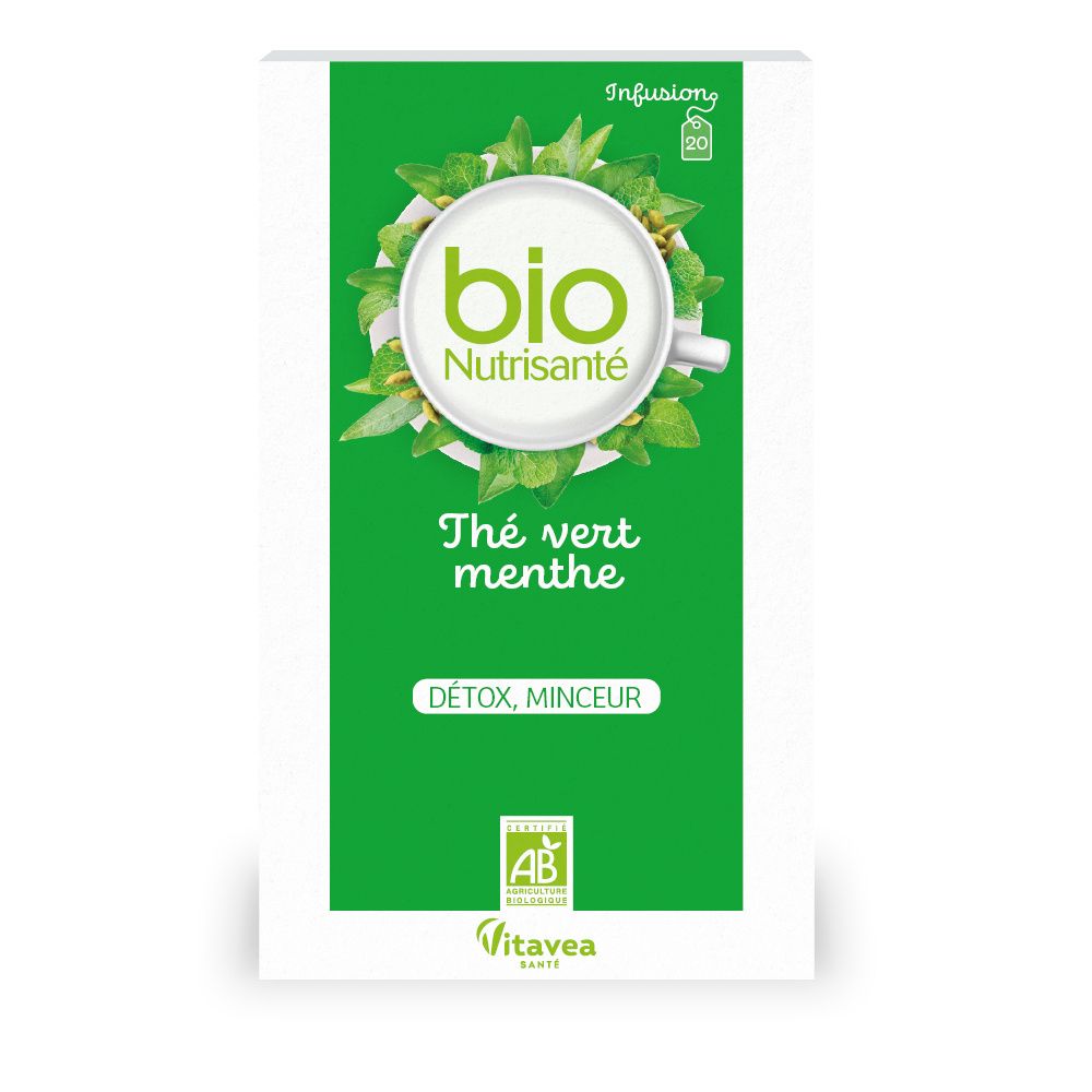bio Nutrisanté Infusion Thé vert à la menthe
