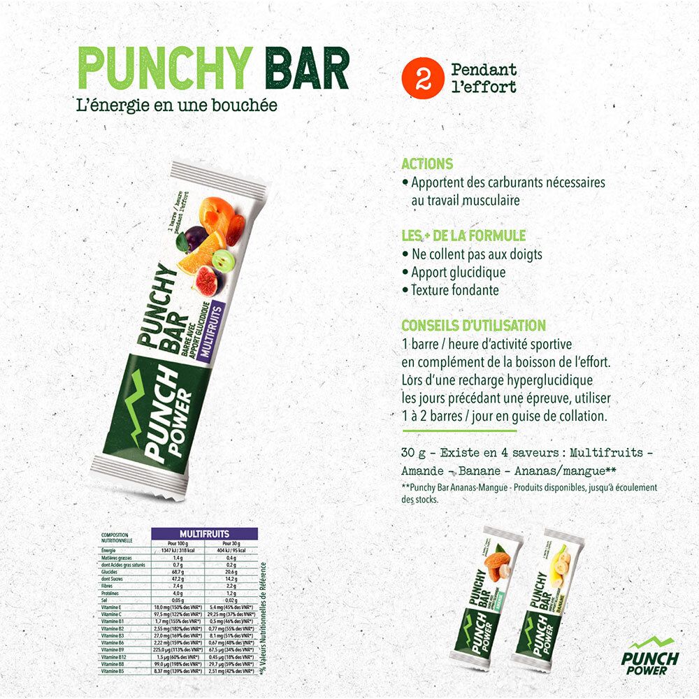 Punch Power Punchybar - Barre énergétique - Multifruits