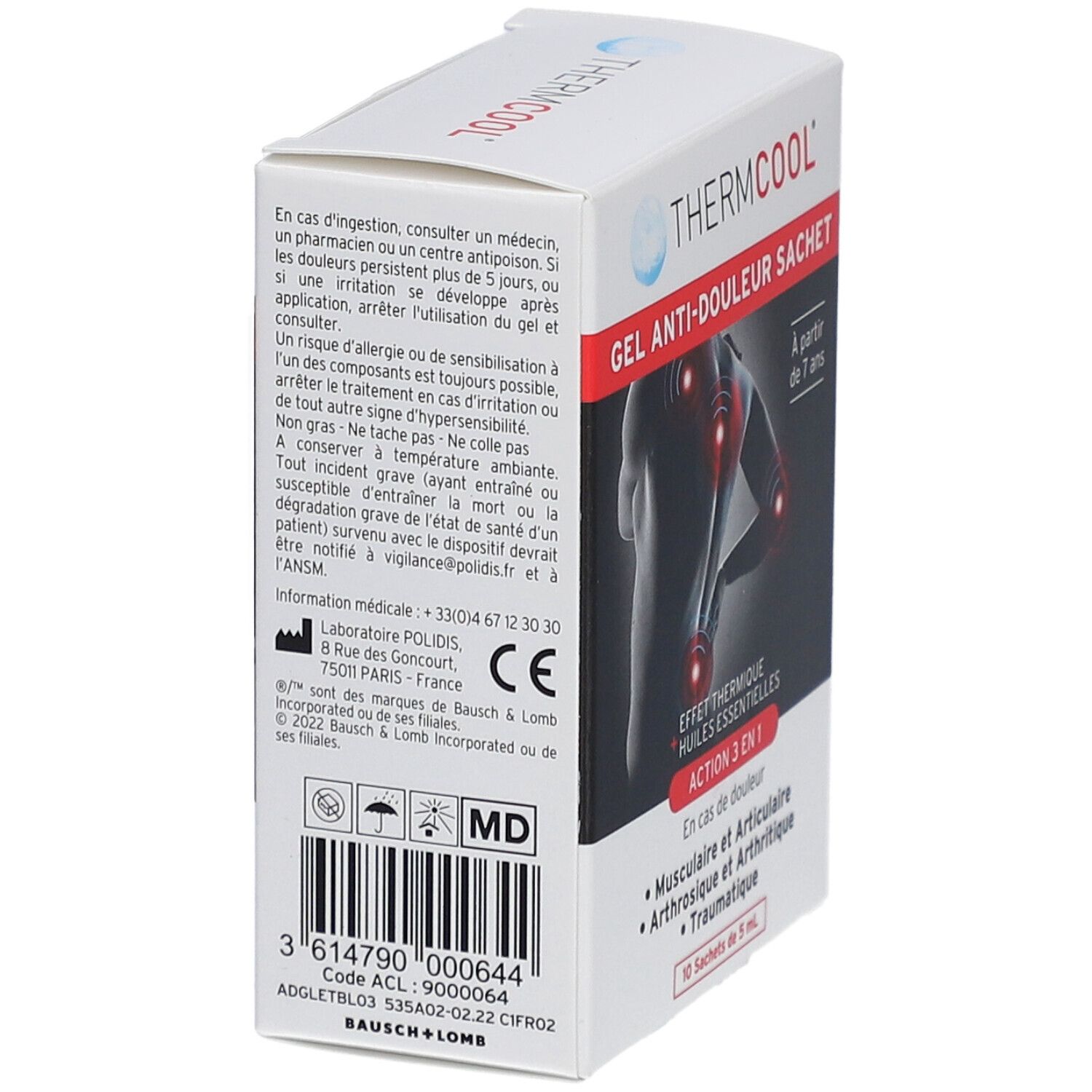 ThermCool Gel Anti-Douleur Sachet 5ml Boîte de 10