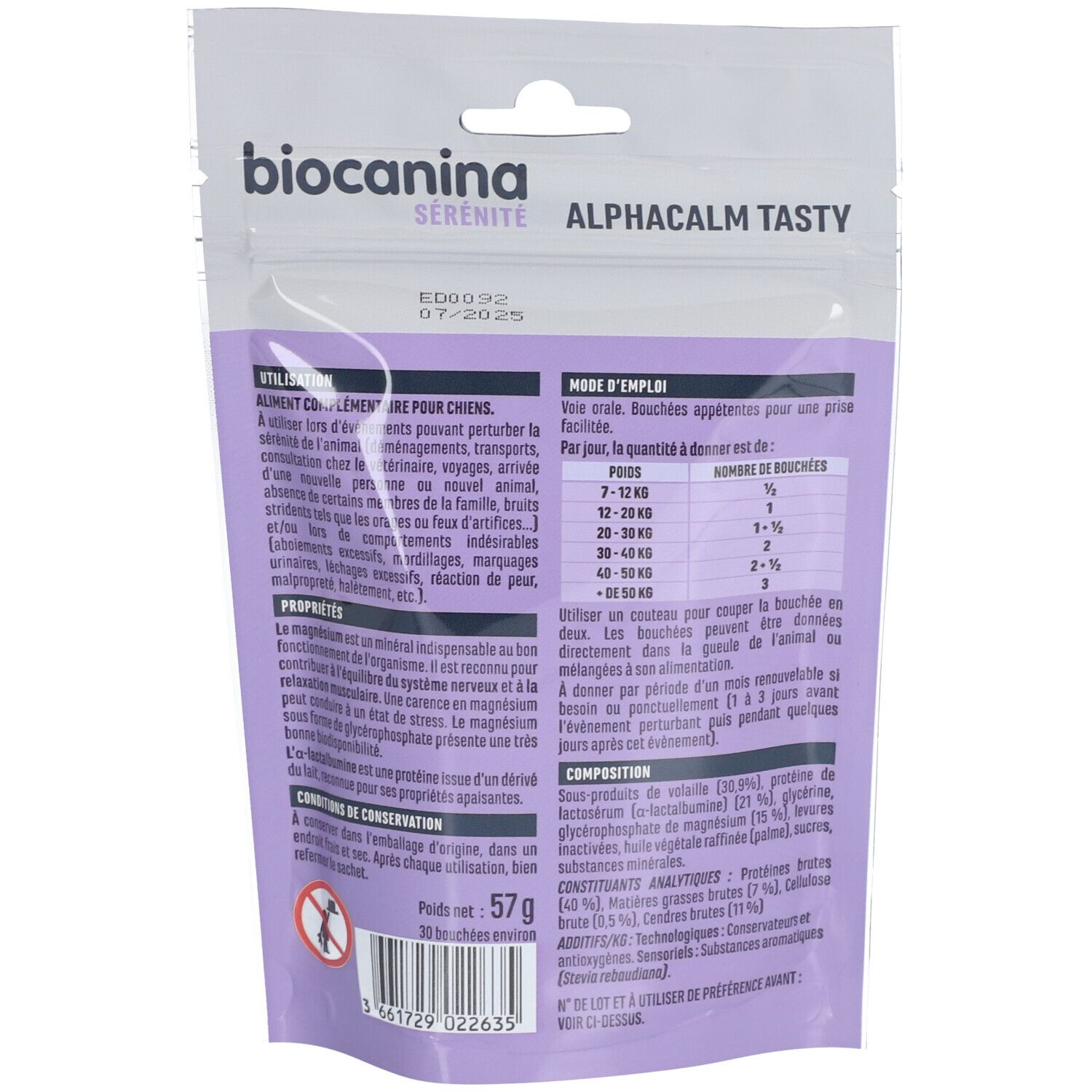 Biocanina Alphacalm Tasty Sérénité pour chiens