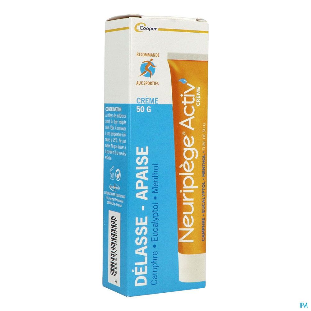 Neuriplège Activ' Crème Chauffante, Crème de massage chauffante, tube 50 g