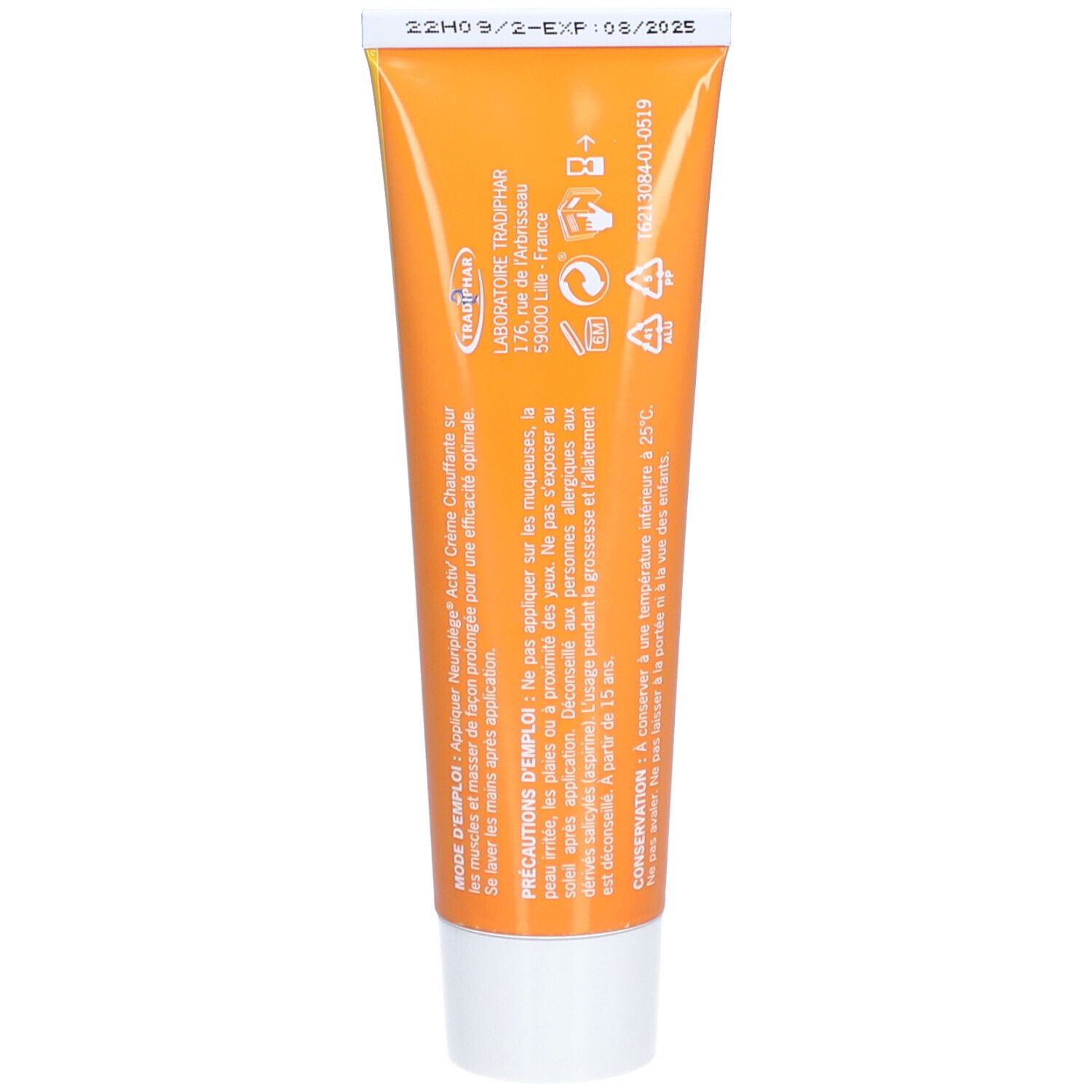 Neuriplège Activ' Crème Chauffante, Crème de massage chauffante, tube 50 g