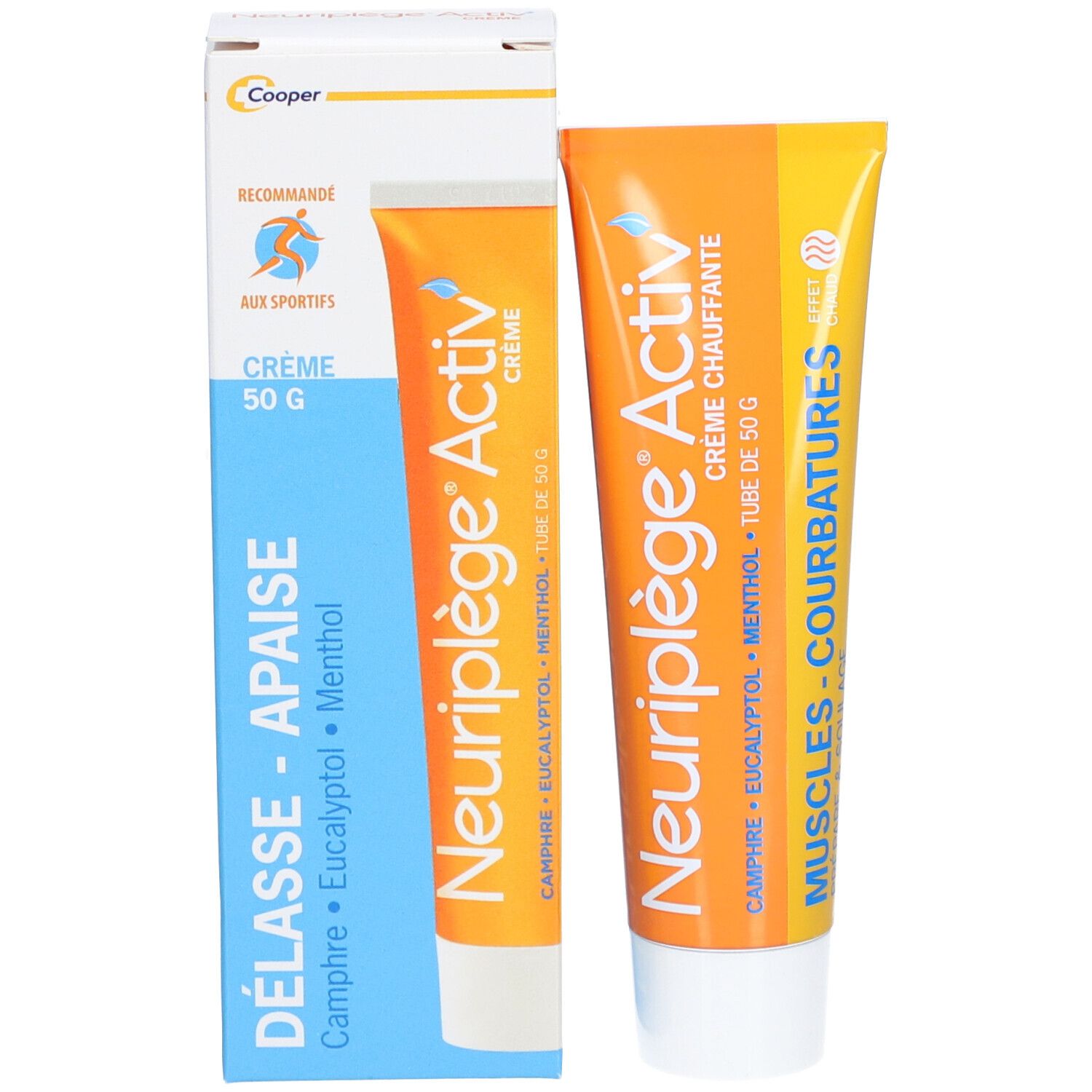 Neuriplège Activ' Crème Chauffante, Crème de massage chauffante, tube 50 g