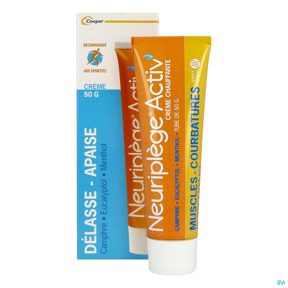 Neuriplège Activ' Crème Chauffante, Crème de massage chauffante, tube 50 g