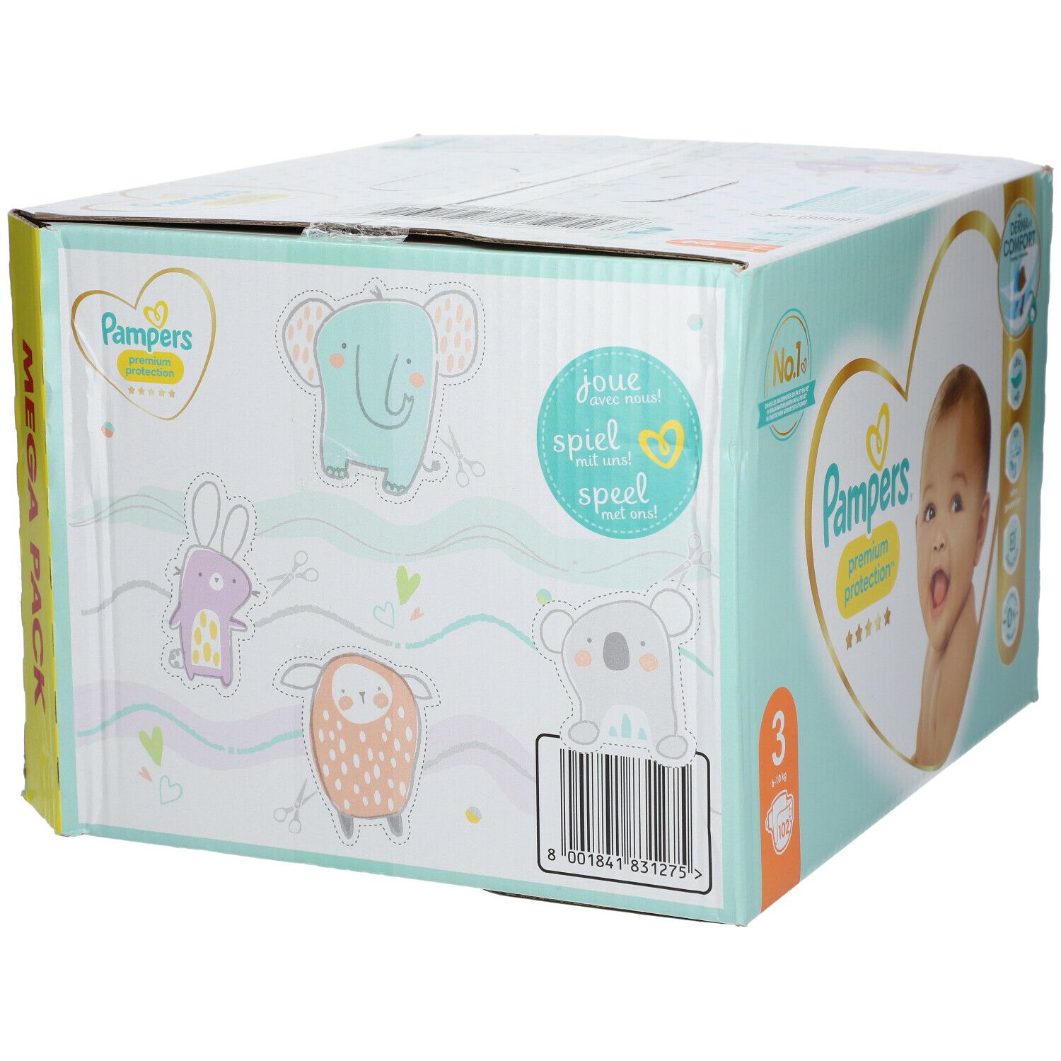 Pampers Premium Protection Taille 3 (6-10kg) Megapack 114 Couches -  Paraphamadirect