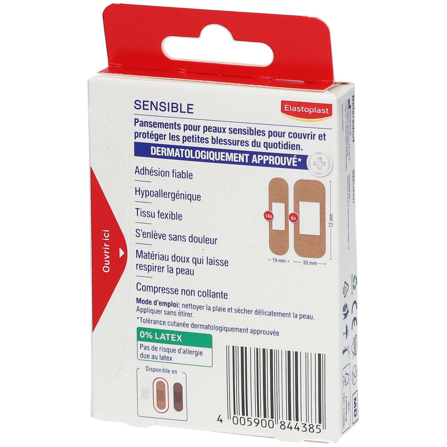 Elastoplast Pansements Sensibles Peaux métisses