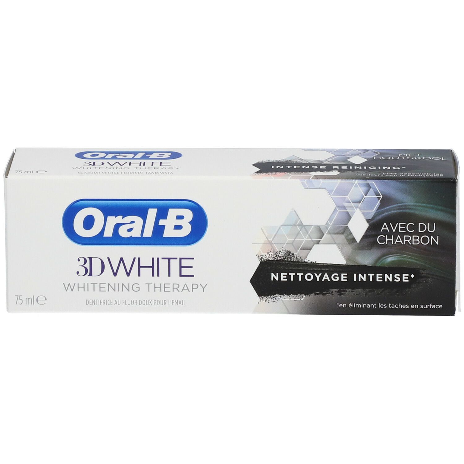 Oral-B 3D White Whitening Therapy Dentifrice Nettoyage Intense avec Charbon