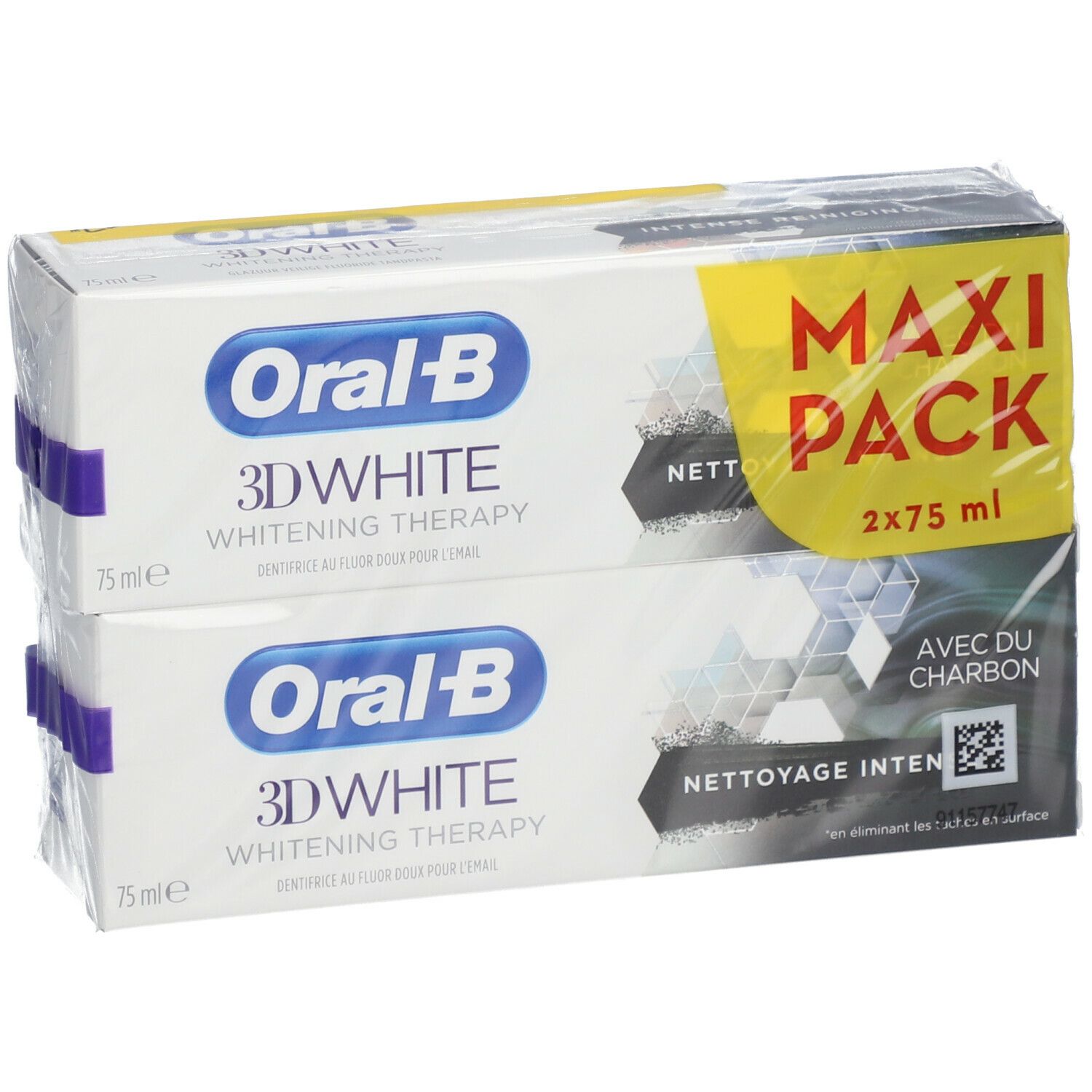 Oral-B 3D White Whitening Therapy Nettoyage Intense avec Charbon Dentifrice