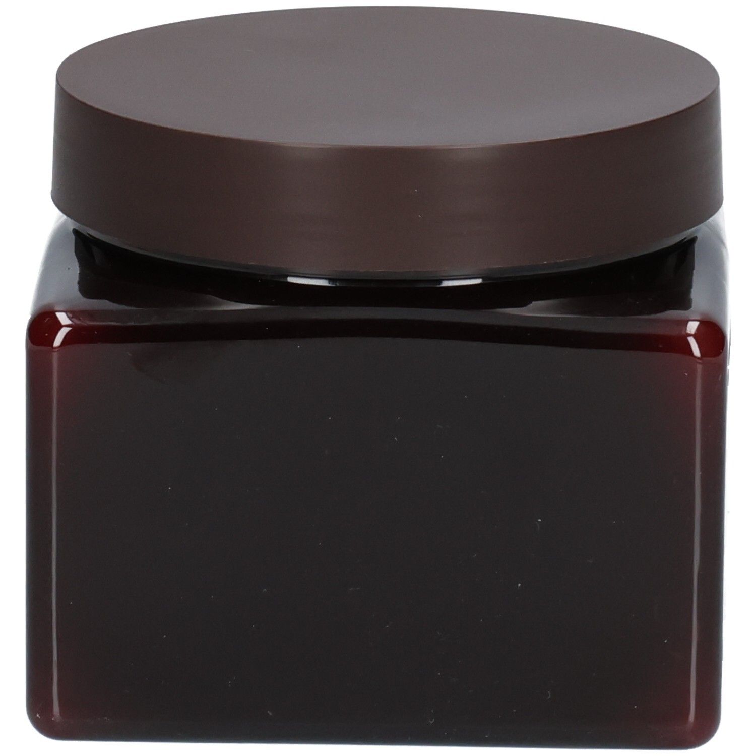 Arrière d'un flacon de masque capillaire Arganicare. Contient des informations produit et un code-barres.