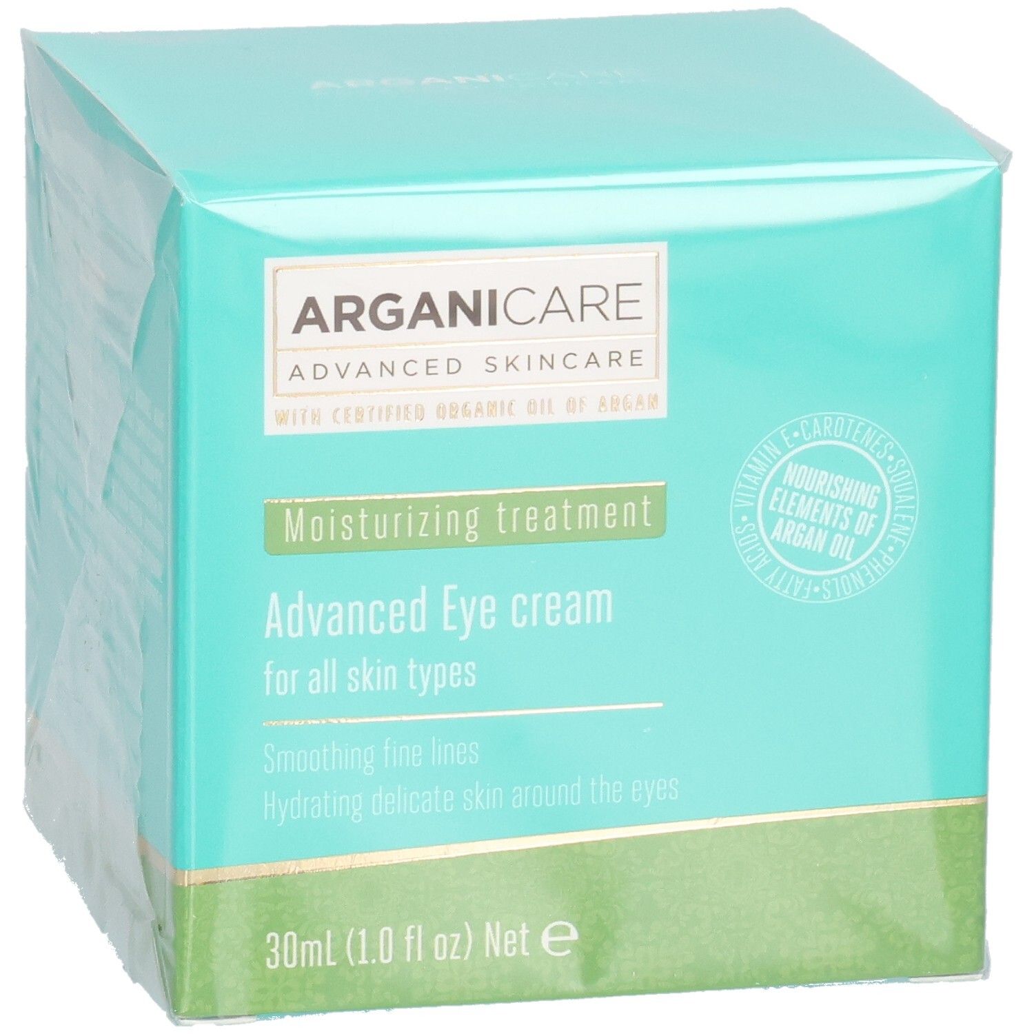Arganicare Advanced Eye Cream, 30ml, Soin hydratant, à l'huile d'argan bio.