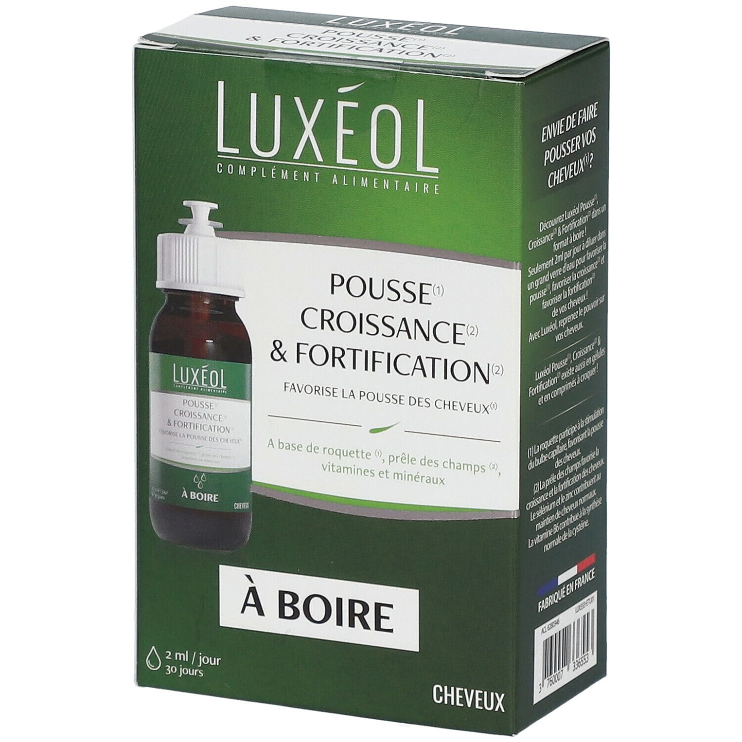 Complément Capillaire Luxeol - Pousse, Croissance Et Fortification - Boîte De 3 Mois - Neuf