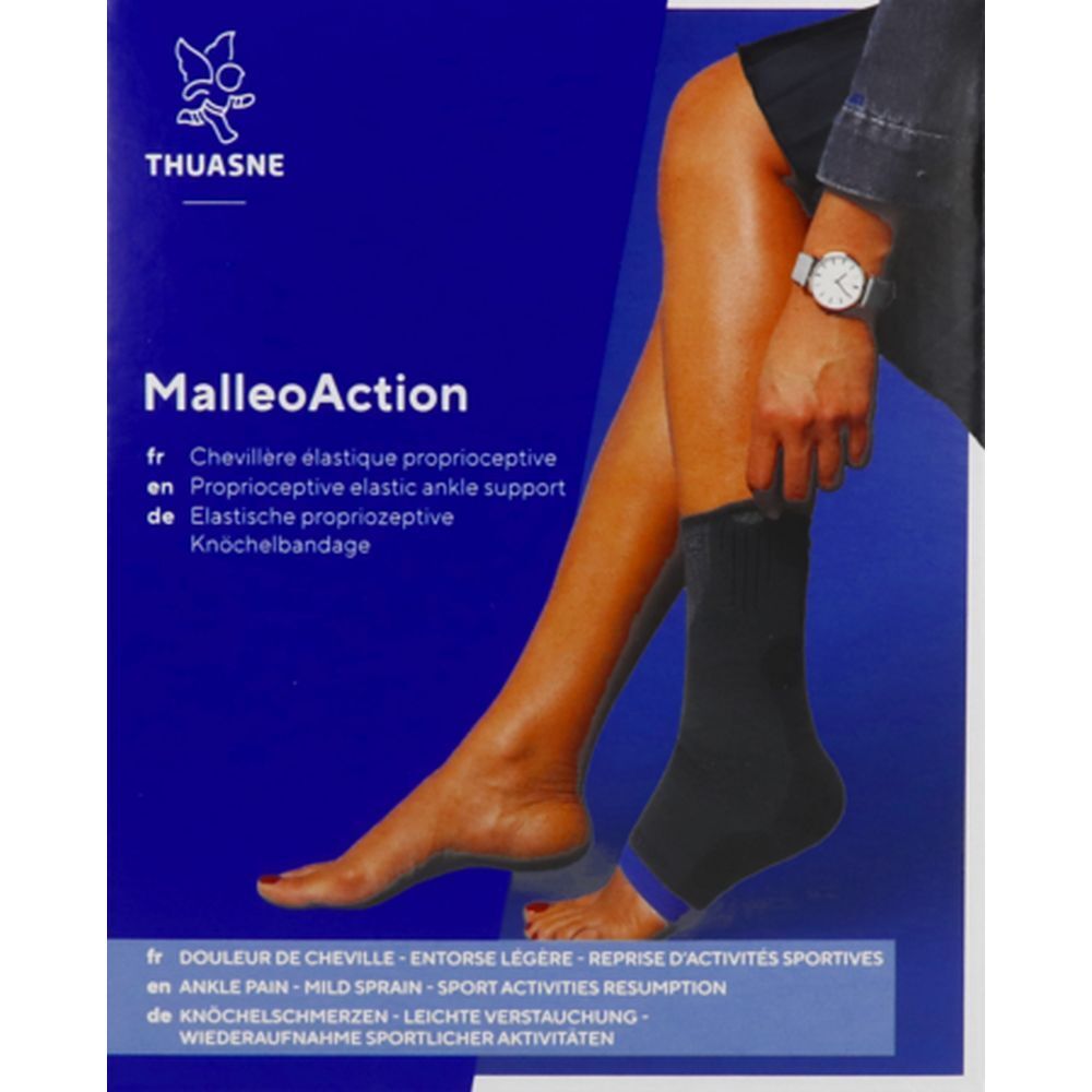 Chevillère portée. Emballage avec nom MalleoAction et marque THUASNE.