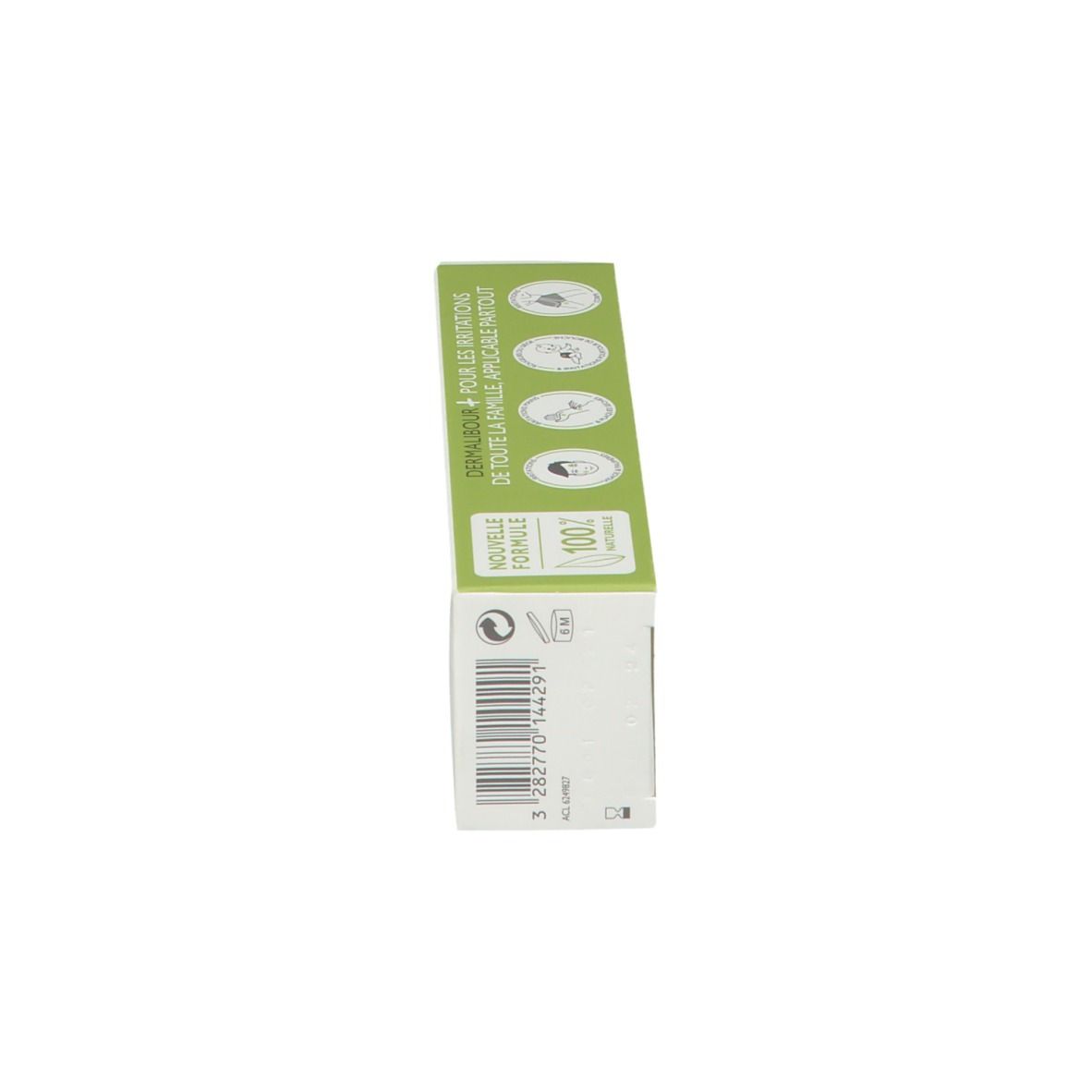 Emballage. A-DERMA DERMALIBOUR+ CICA-Crème. Informations sur l'utilisation et les ingrédients.
