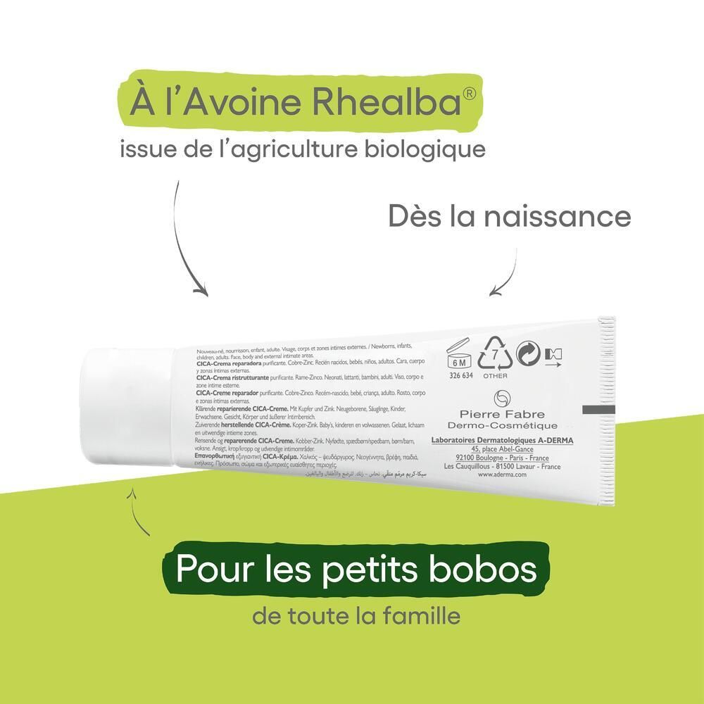 A-DERMA DERMALIBOUR+ CICA Crème réparatrice assainissante