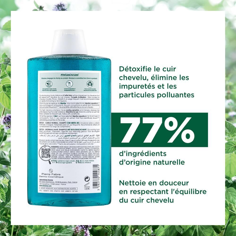 KLORANE Shampoing à la Menthe aquatique BIO