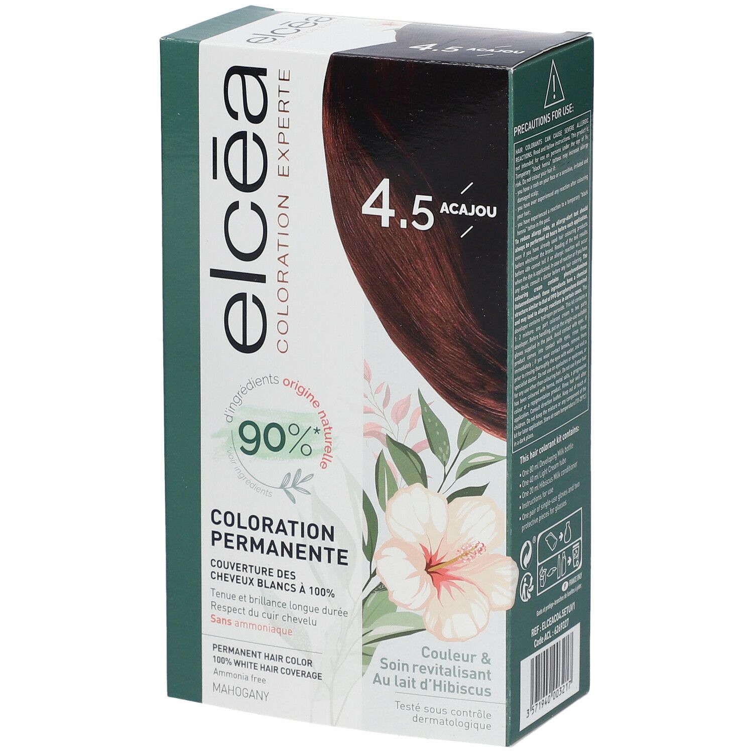 ELCÉA Coloration Experte Permanente Acajou – 4.5