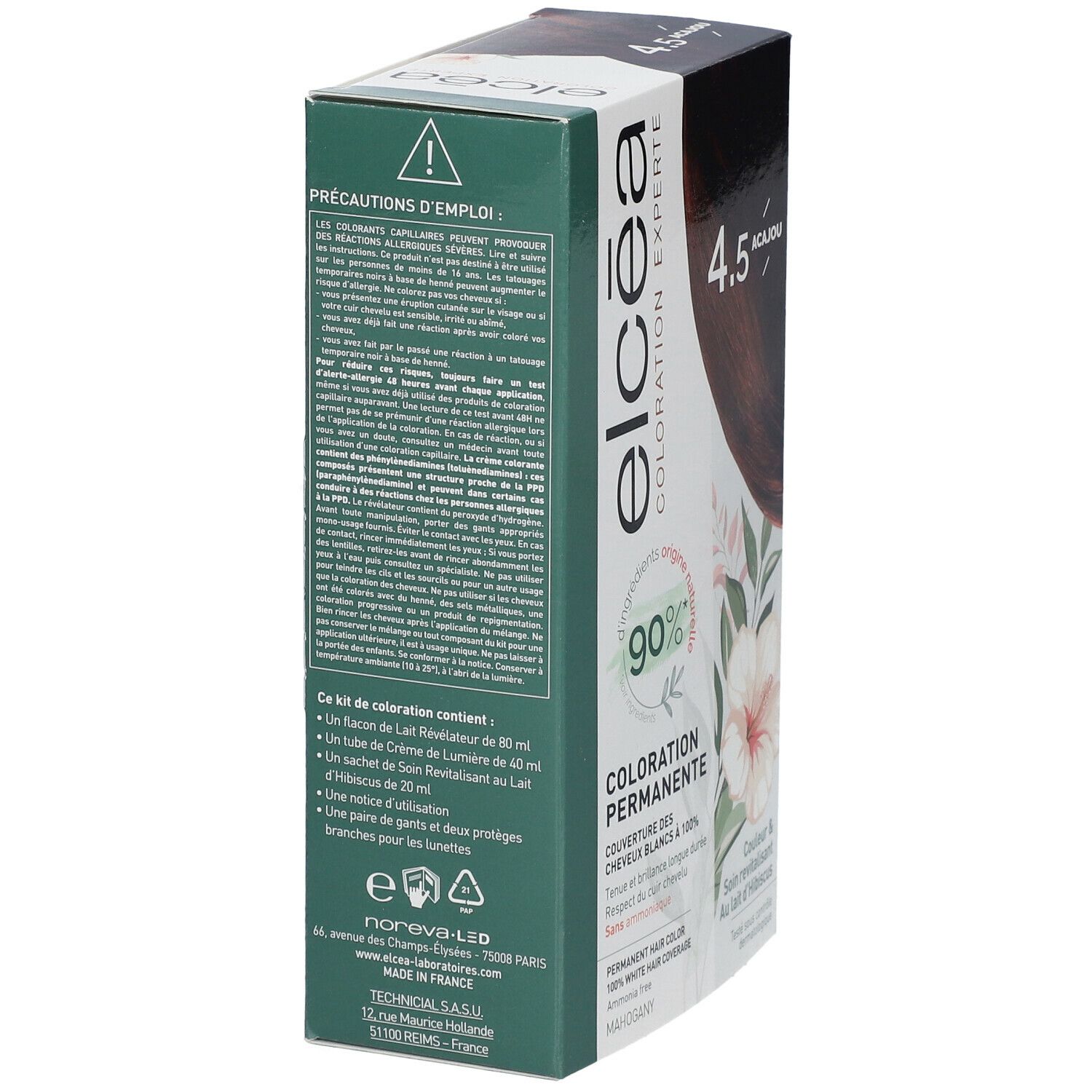 ELCÉA Coloration Experte Permanente Acajou – 4.5