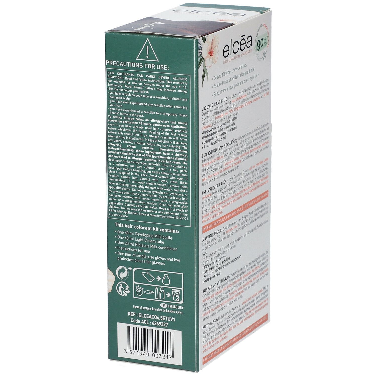 ELCÉA Coloration Experte Permanente Acajou – 4.5