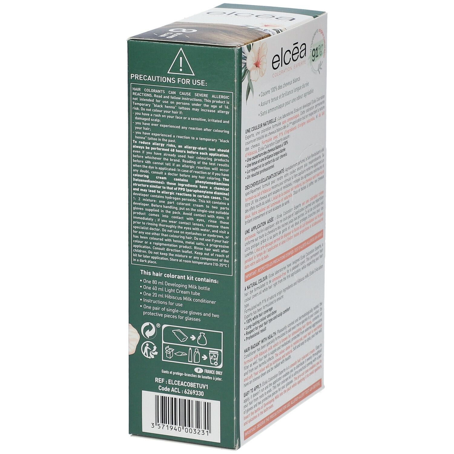 ELCÉA Coloration Experte Permanente Blond Clair – 8