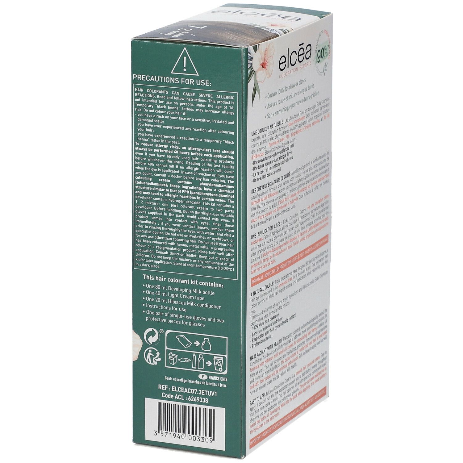 ELCÉA Coloration Experte Permanente Blond Doré – 7.3