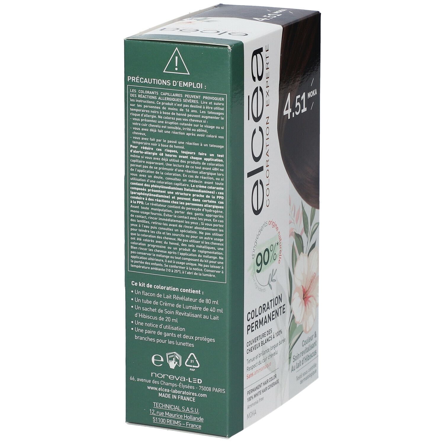 ELCÉA Coloration Experte Permanente Blond Moka– 4.51