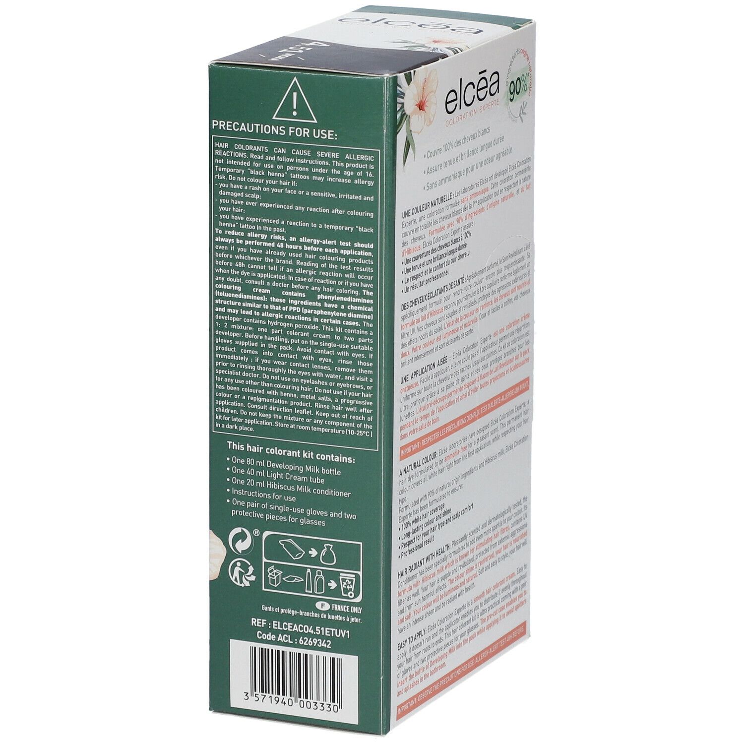 ELCÉA Coloration Experte Permanente Blond Moka– 4.51