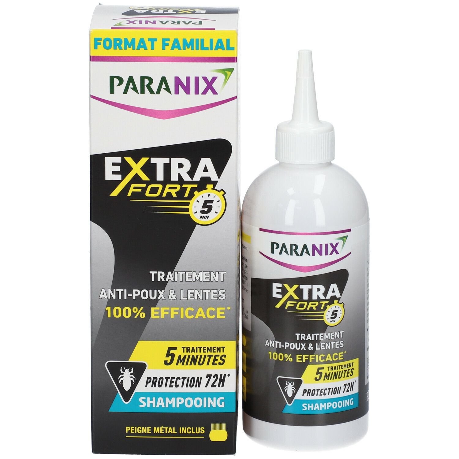 Paranix Peigne Anti-Poux 3en1 Métallique