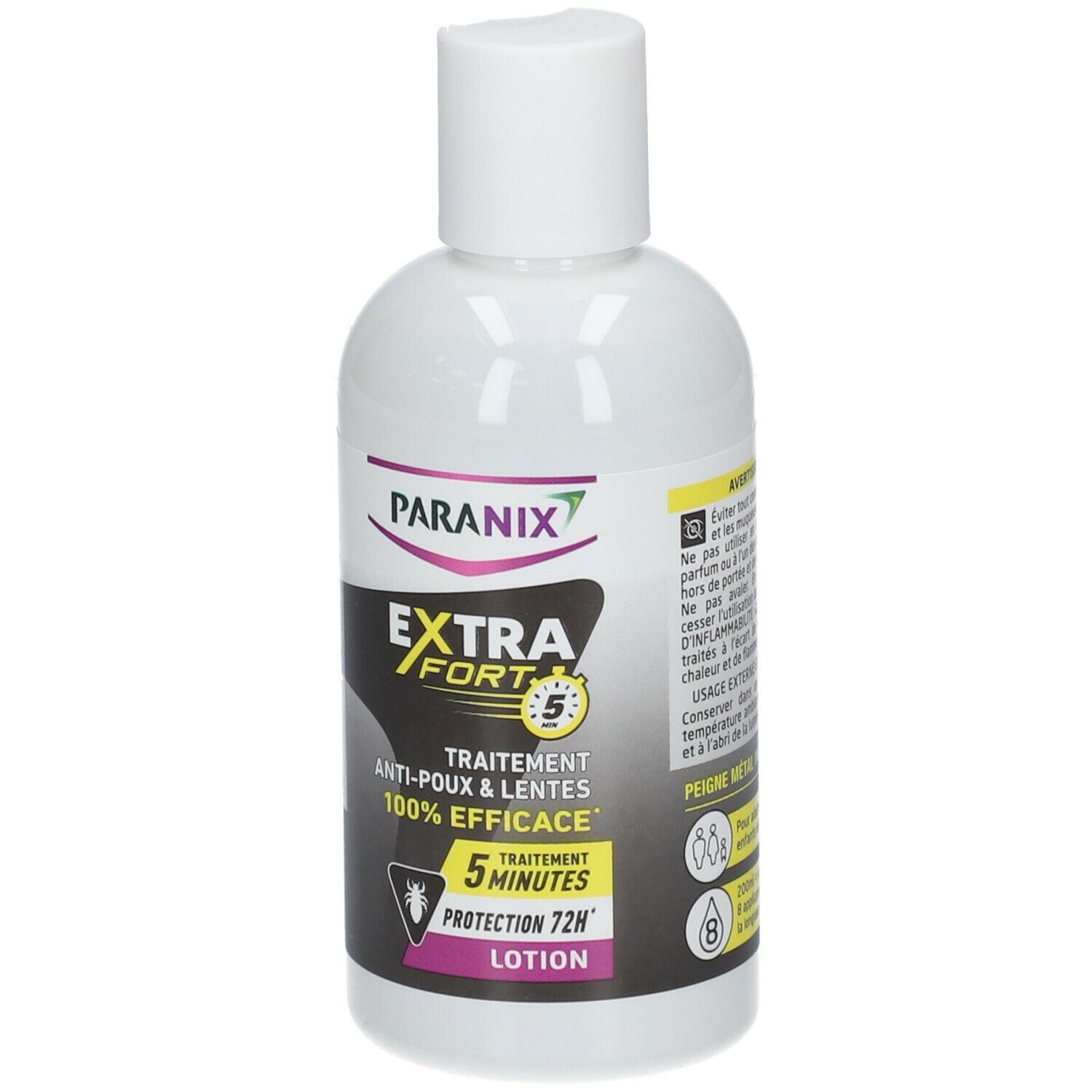 Paranix Extra Fort 5 Minutes Lotion Anti-Poux et Lentes + Peigne 200ml
