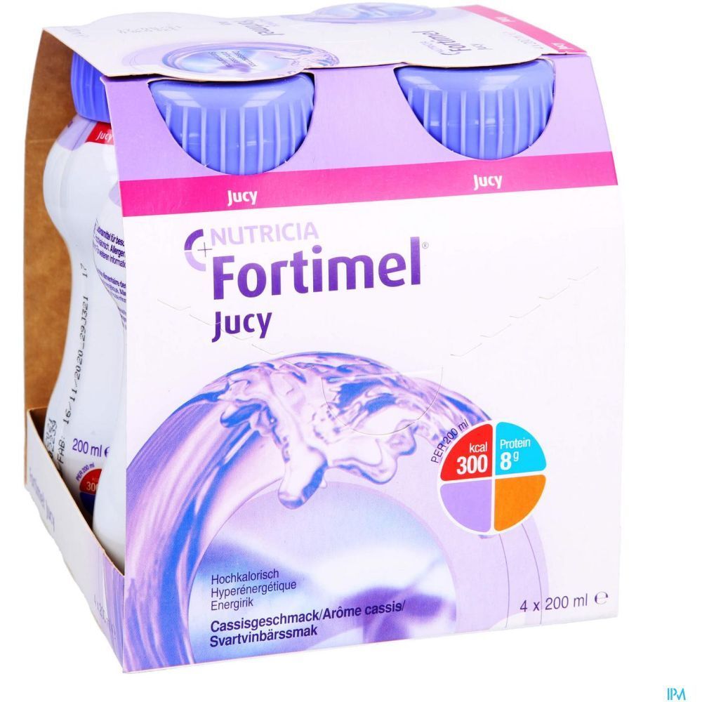 Fortimel Jucy, Denrée alimentaire destinée à des fins médicales spéciales, cassis, 200 ml