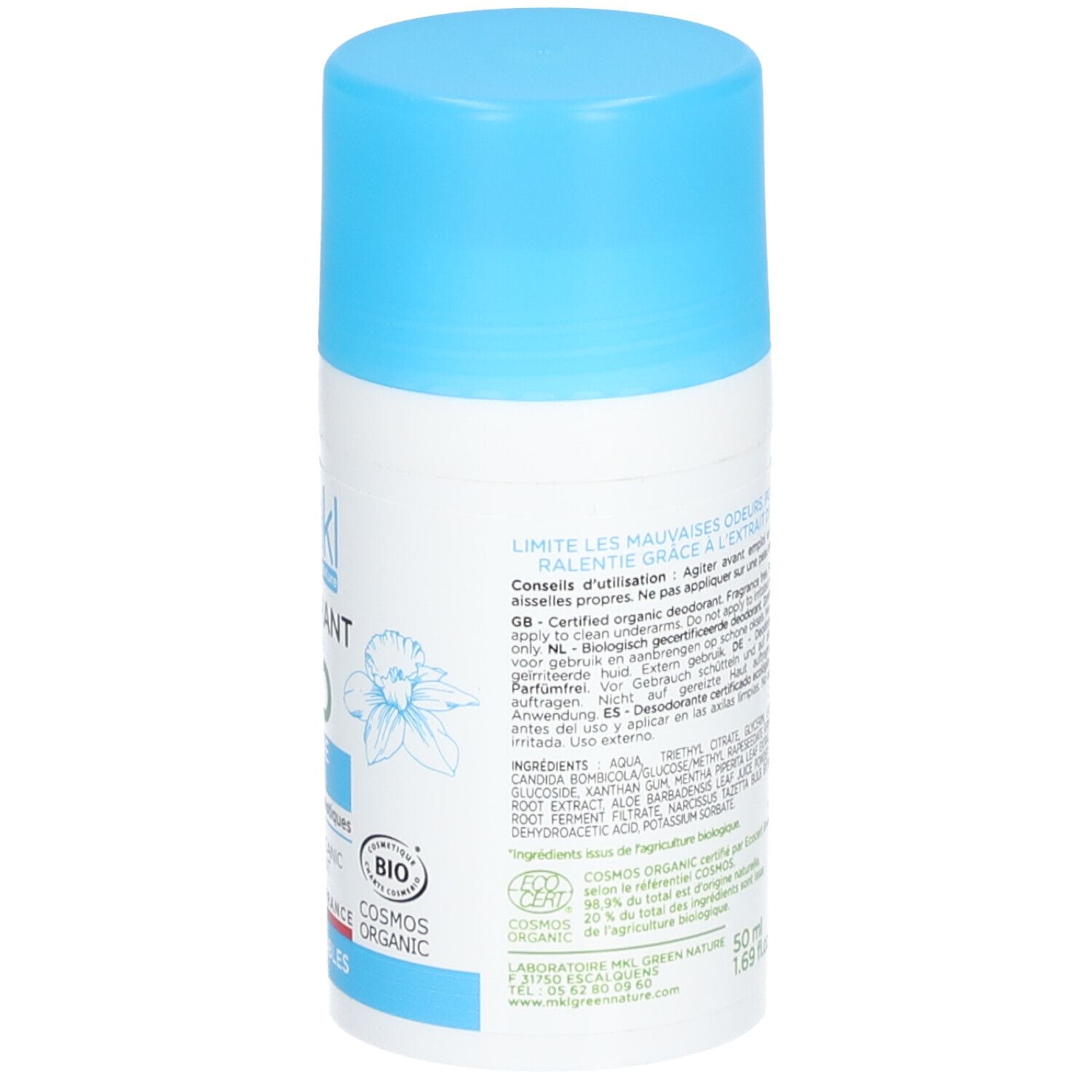 mkl DÉODORANT CERTIFIÉ BIO - NEUTRE