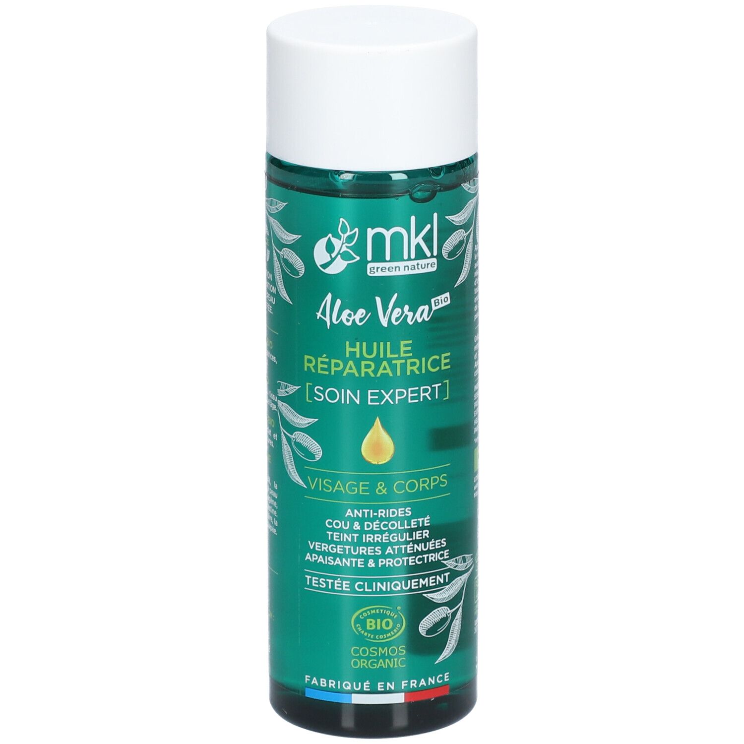 mkl HUILE RÉPARATRICE - ALOE VERA- CERTIFIÉE BIO