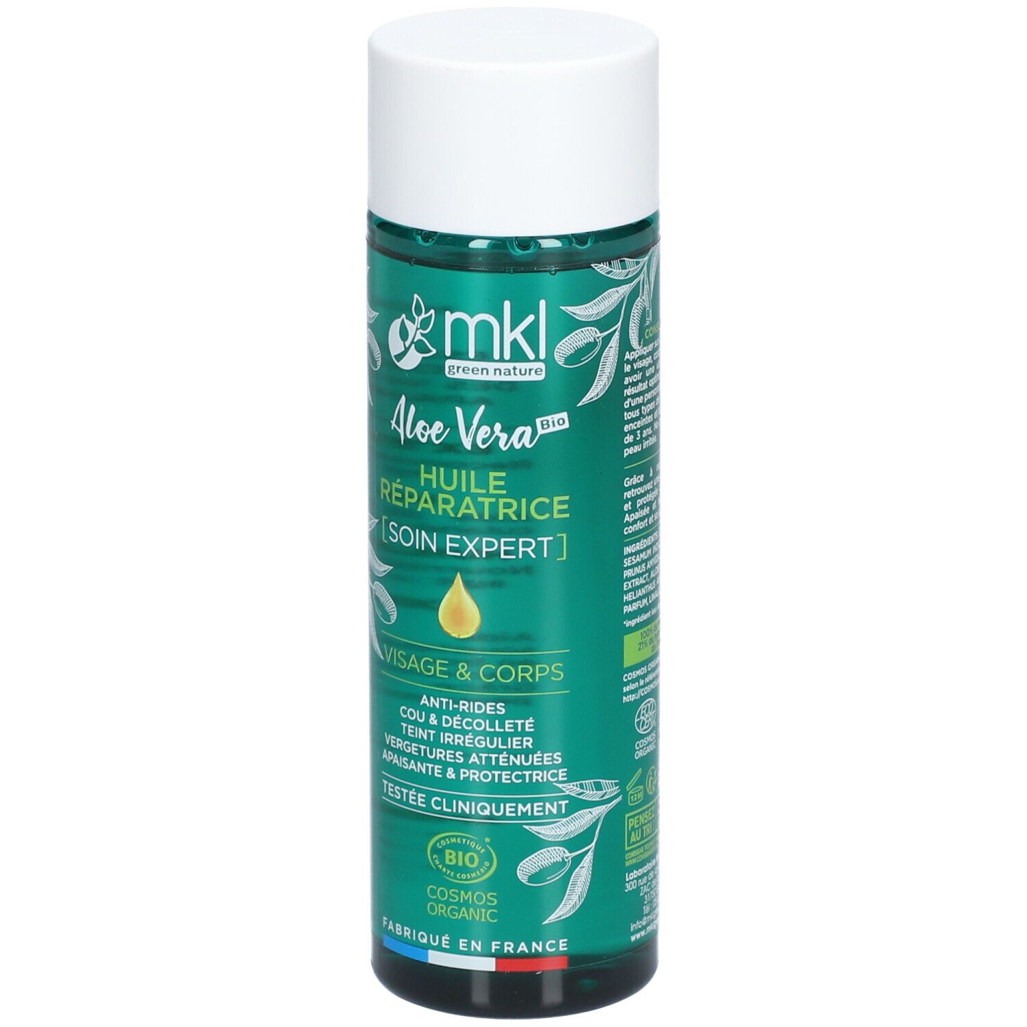 mkl HUILE RÉPARATRICE - ALOE VERA- CERTIFIÉE BIO