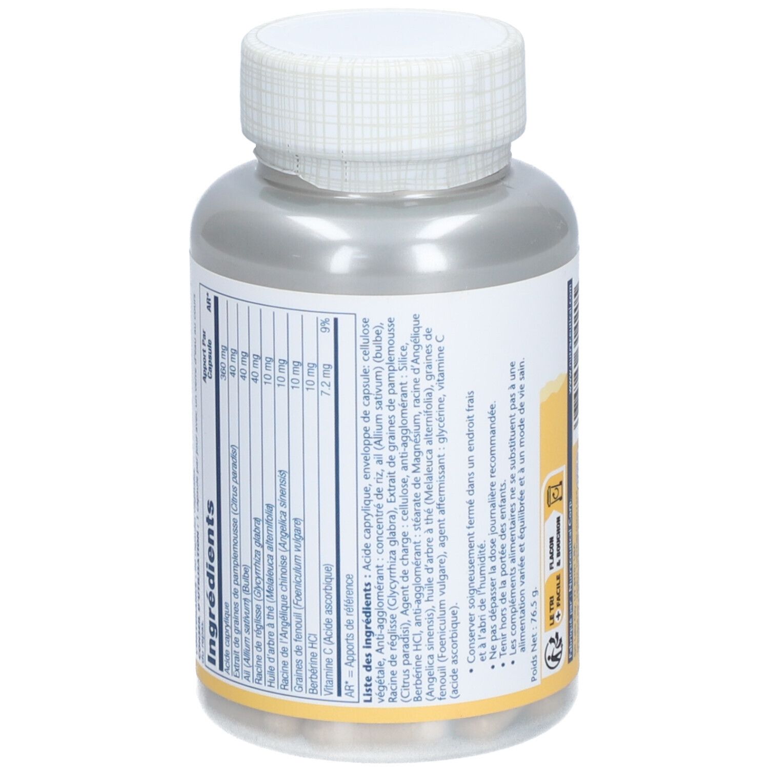 Solaray Cleanse Candida Plus Berbérine