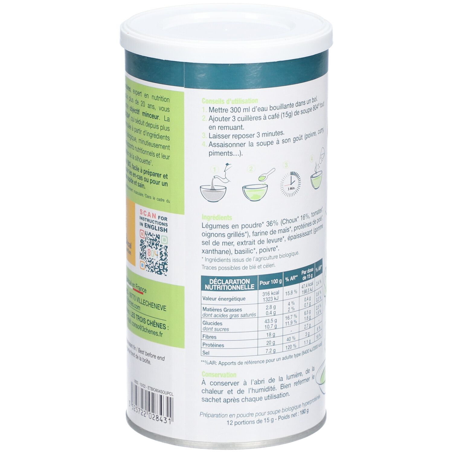 Les 3 CHÊNES 804 Bio Soupe aux choux bio