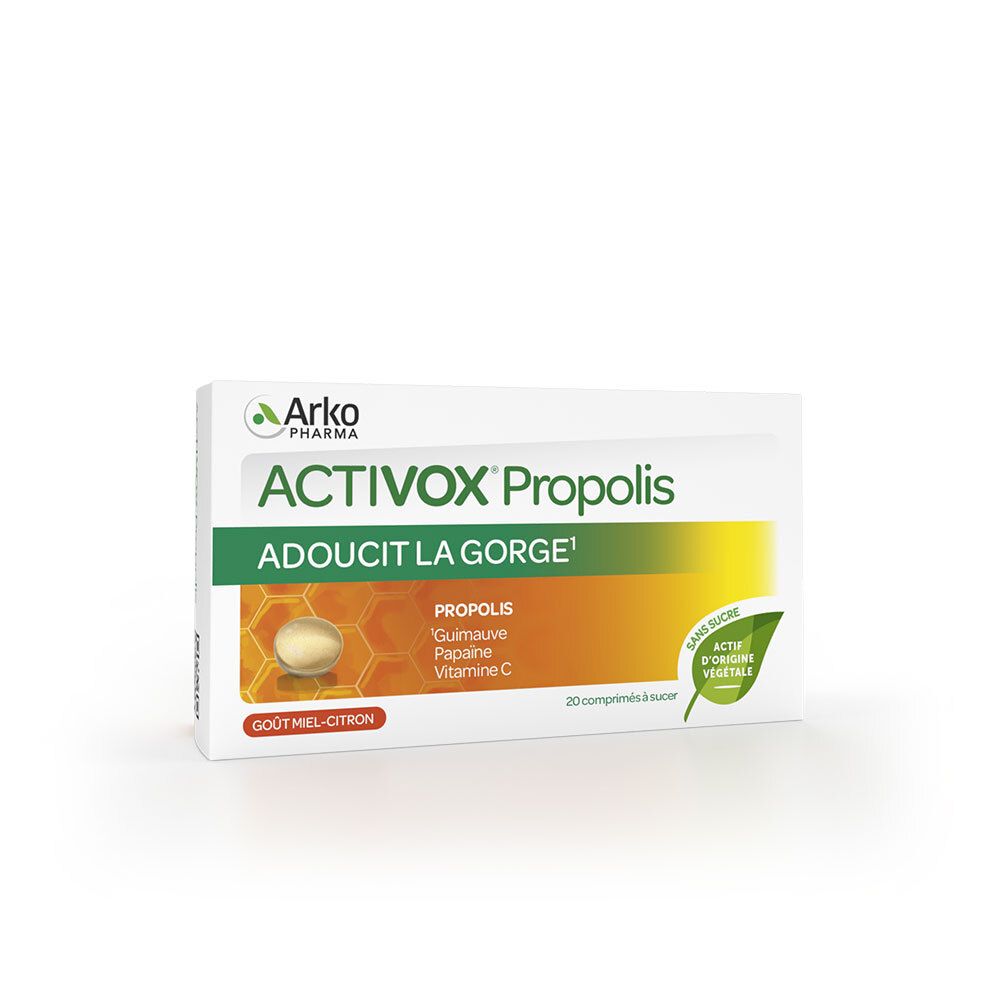 ARKOPHARMA Activox Adoucit La Gorge Miel, Citron 24 pastilles -  Pharma-Médicaments.com