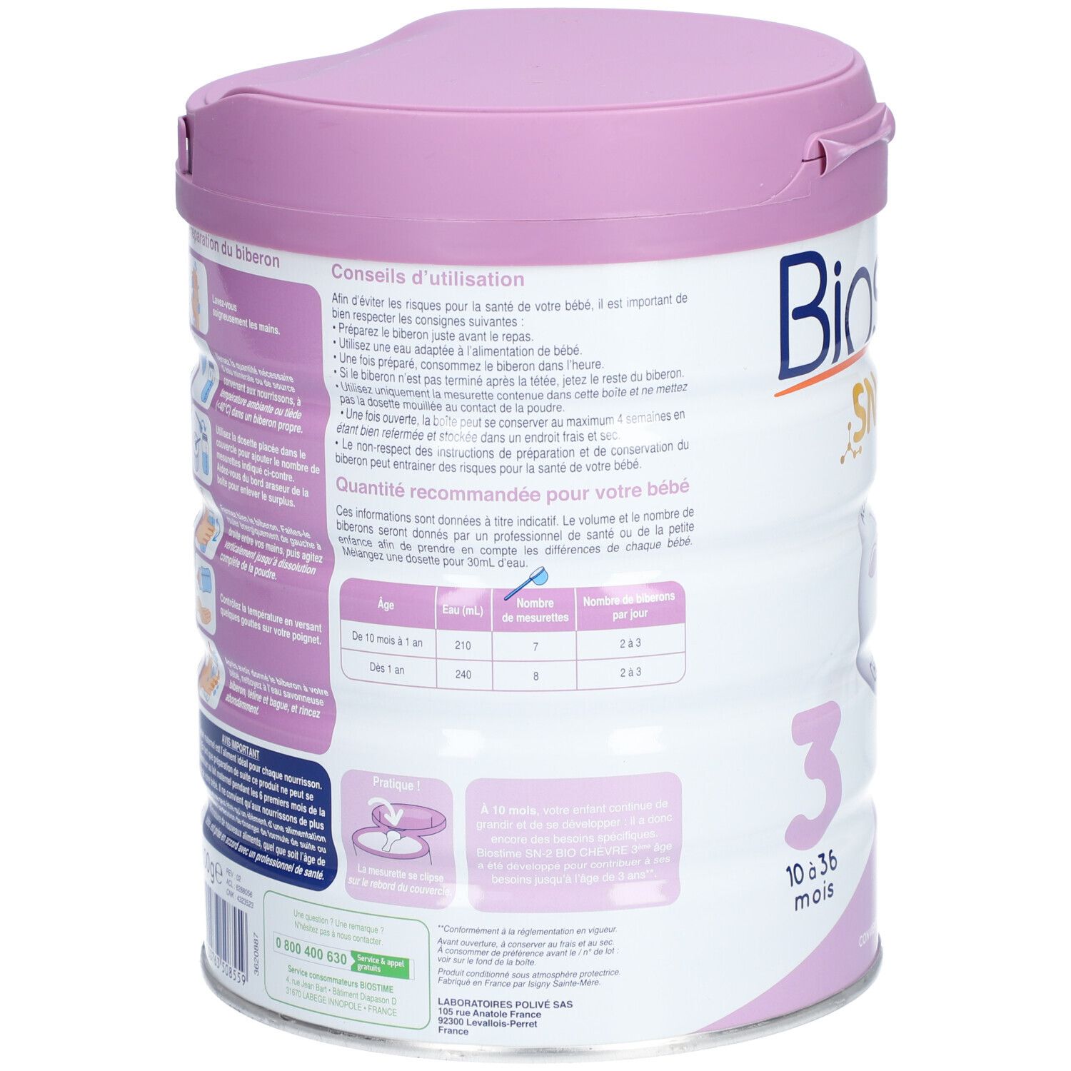 BIOSTIME® SN-2 Bio Lait de chèvre 3ème âge 10 à 36 mois