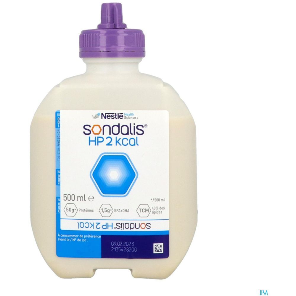 Sondalis HP 2 kcal, Denrée alimentaire destinée à des fins médicales spéciales, poche 500