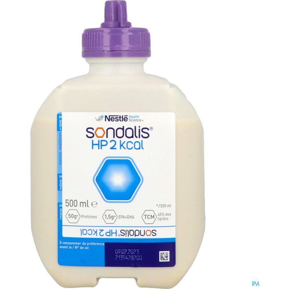 Sondalis HP 2 kcal, Denrée alimentaire destinée à des fins médicales spéciales, poche 500