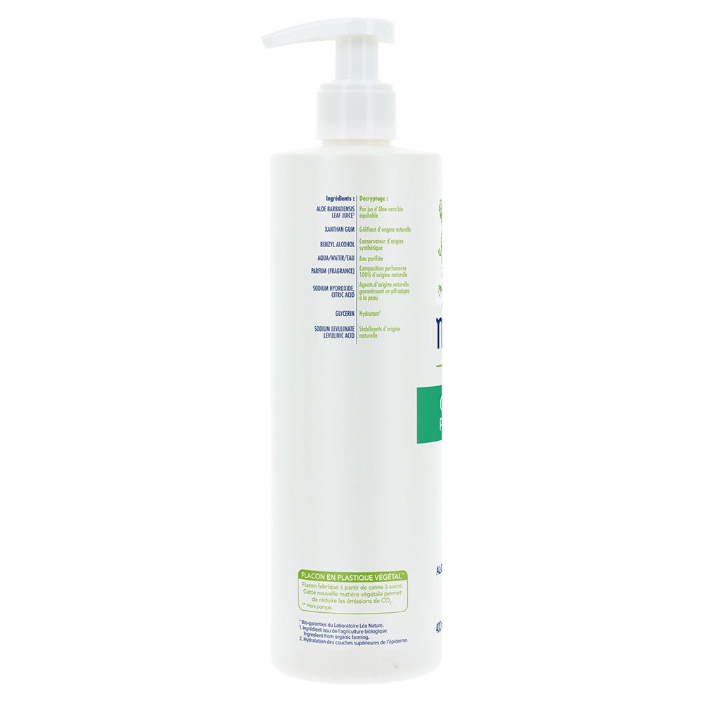 Natessance Gel d’Aloe Vera Bio Hydratant et Apaisant Visage Corps Cheveux