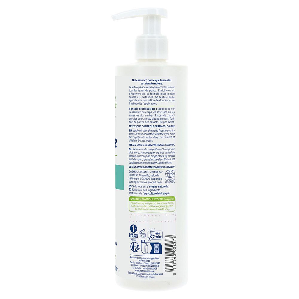 Natessance Lait Corps Hydratant à l’Aloe Vera Bio Sans Silicone
