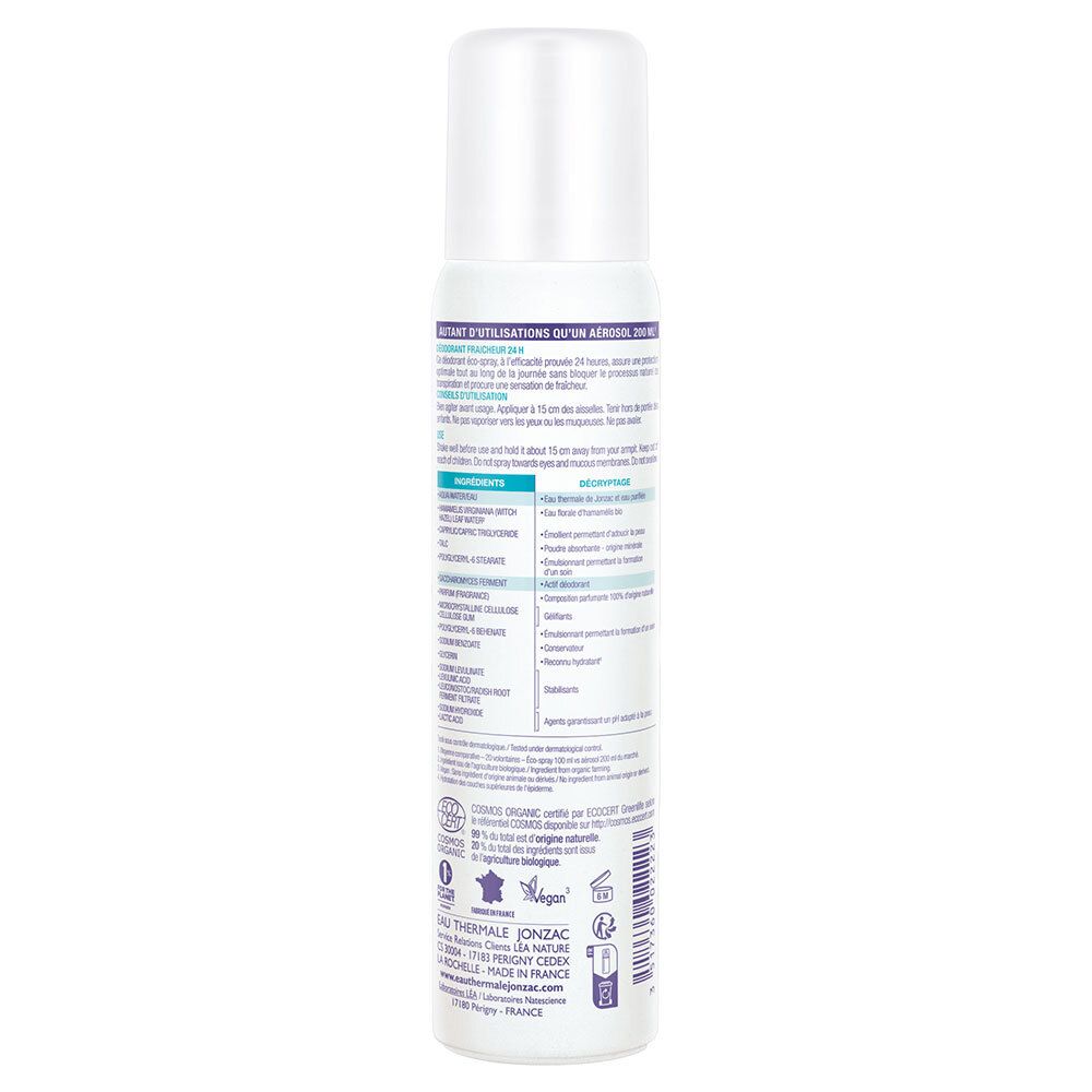 EAU THERMALE JONZAC Déodorant Fraîcheur 24h